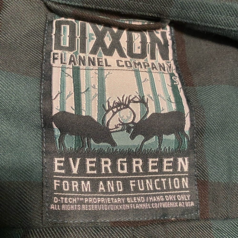 Dixxon high quality flannel. Evergreen. Like new condition.